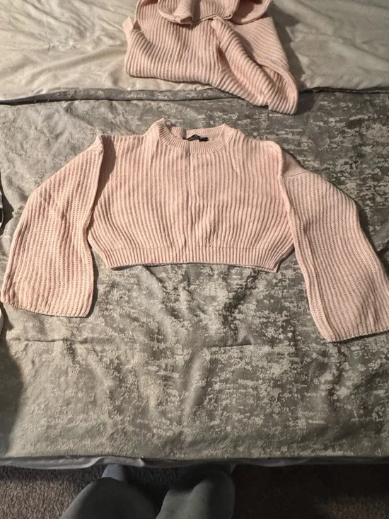 Women’s Ribbed Knit 2-Piece Set Pink Size M - Picture 4 of 4